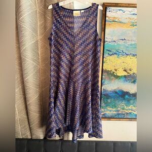 Maeve Anthropologie Dress Women Sz  S Multicolored Sleeveless Zigzag Print